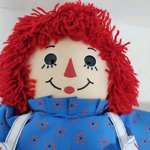 Raggedy Ann Russ Applesauce Brand 16‎ Inch Plush Stuffed Doll Yarn Hair - Picture 6 of 12